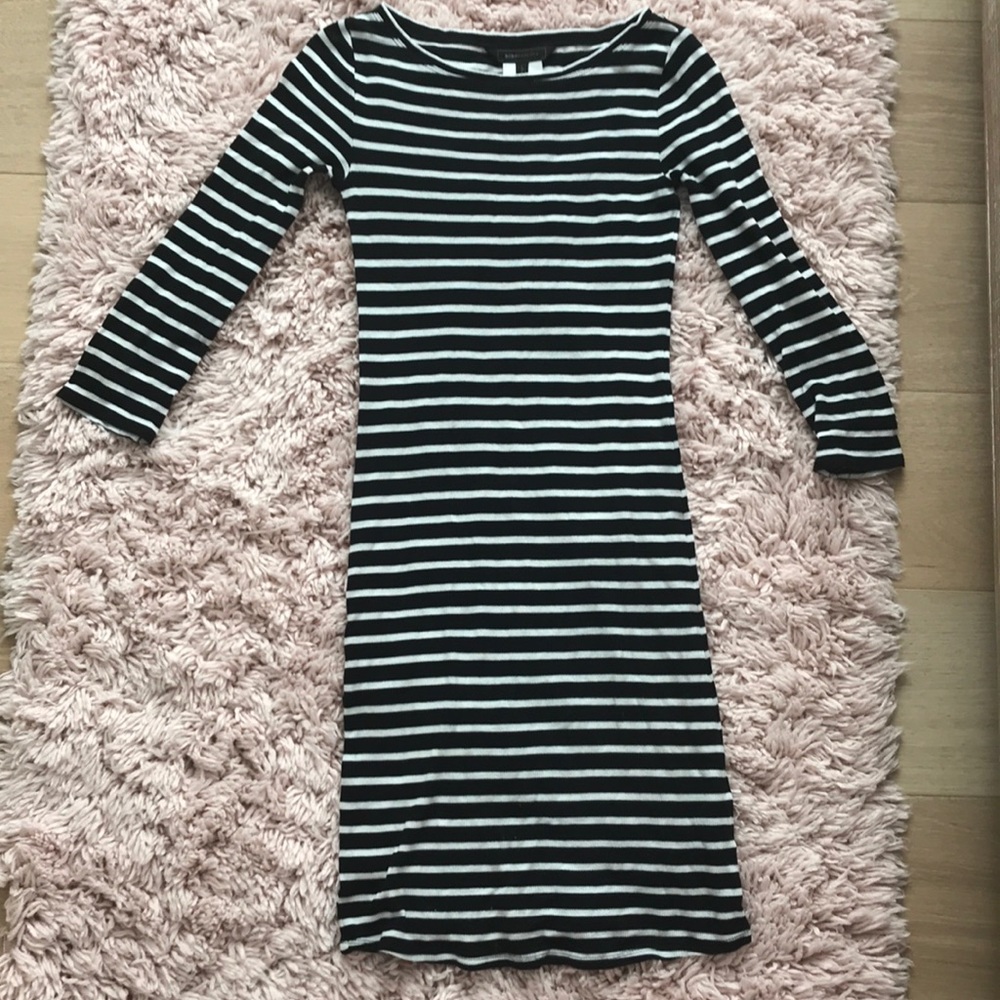 Black and white stripped dress